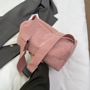 Women Corduroy Pillow Bag Large Capacity Crossbody Bag Simple Fashionable Shoulder Bag Casual Soft Underarm Bag For Work