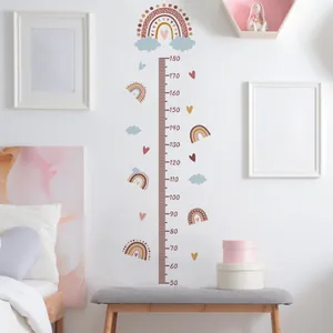 Regenbogen-Wandtattoo für Kinderzimmer zur Höhenmessung 50-180 cm nordischer Stil