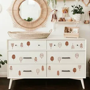 Nordic brown forest tree wall stickers for minimalist bedroom furniture decoration