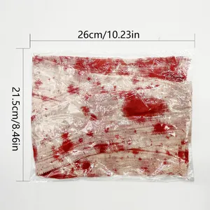 Halloween bloody gauze cloth decoration in 26x21.5cm packaging for party props