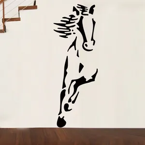 Modern Minimalist Running Horse Silhouette Wall Sticker PVC Waterproof DIY Home Decor Mural For Living Room Study Art Decal