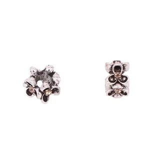 Vintage φλοράλ χάντρες με κίτρινα κρύσταλλα για DIY βραχιόλια και σχεδιασμό κοσμημάτων