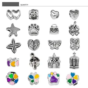 Kit bijoux DIY pour enfants avec 20 perles colorées et pendentifs licorne en alliage