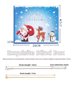Christmas Advent calendar box with 24 doors featuring two DIY bracelets and dimensions