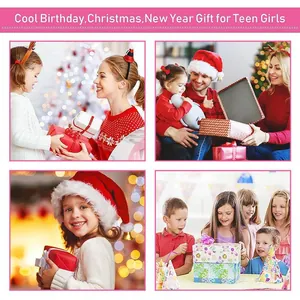 Kit de bracelets en perles DIY pour filles dans un décor de Noël et d'anniversaire