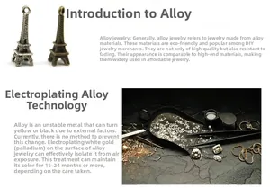 Pendentifs Tour Eiffel en bronze et argent avec revêtement de protection anti-terni