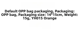 Specifications of YH015 3D butterfly wall stickers in orange, 14x15cm size and 15g weight