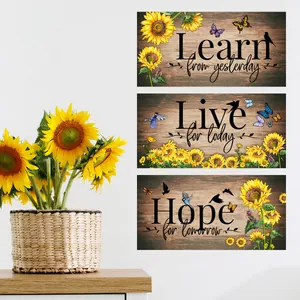 Sunflower Butterfly Bird Inspirational Quote Motivational PVC Wall Decals For Living Room Bedroom Home Wall Decoration