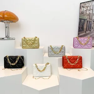 Bolsos bandolera de moda en acrílico con purpurina y correas de cadena en seis colores