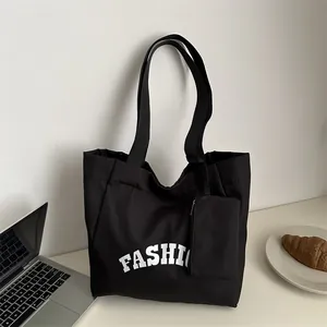 Sac Fourre-tout en Tissu Oxford pour Femmes Et Mini Pochette Avec Imprimé Lettres Grande Capacité Sac à Épaule Décontracté Shopping Quotidien