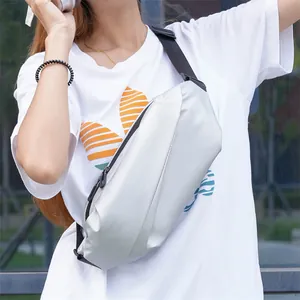 Silver geometric crossbody bag for women with adjustable strap and Sport lettering