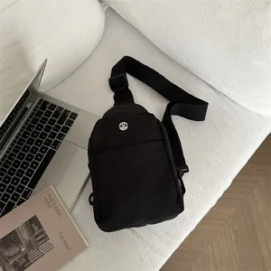 Women Fashion Nylon Chest Bag Water Repellent Korean Style Crossbody Sling Bag Casual Travel Small Shoulder Bag