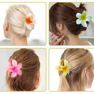 8cm Plumeria-Blumen-Haarklammern in verschiedenen Farbverläufen für das Haarstyling