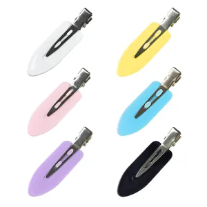 Spurenlose Haarspangen Entenschnabelklemmen Damen Macaron Kunststoff Legierung Makeup Styling Haarnadeln Haarschmuck Geschenk