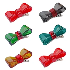 Barrettes à Cheveux Mini Nœud en Acétate Style Coréen Petites Pinces Bec de Canard Colorées Pince Latérale Mode pour Femme