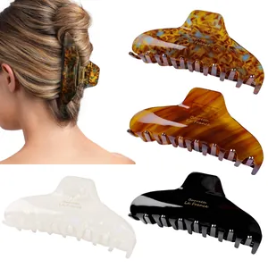 Fashion Acetate Crescent Hair Claw Clip For Women Leopard Tortoise Shell Pearlescent Large Jaw Clip Hair Accessories