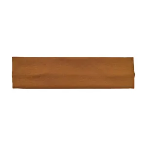 Elastic knitted striped sports headband in dark brown for running and yoga fitness