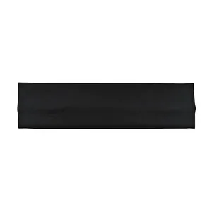 Elastic black knitted sports headband with breathable moisture-wicking fabric for running