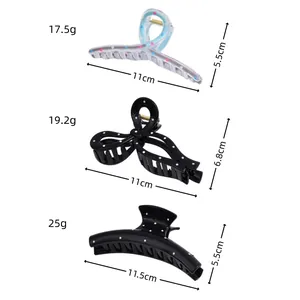 Lot de pinces à cheveux à pois de différents designs avec dimensions précises