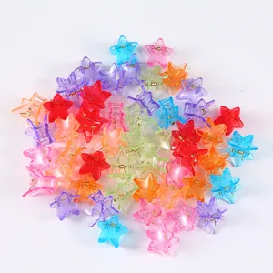 50-teiliges Set bunte Glitzer Stern Mini-Haarklammern für Kinder und Mädchen Styling