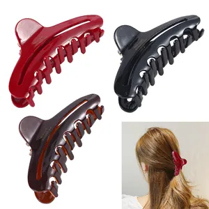 Korean Hollow Crescent Hair Claw Clip Acetate Acrylic Shark Clip For Women Elegant Updo Ponytail Hair Accessory