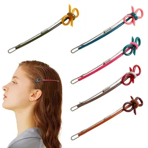 Korean Style Acetate Bow Knot Bobby Pin For Women Hollow Design Sweet Hair Clip Side Clip Hair Accessories