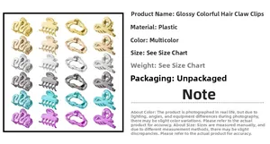 Detailed view of colorful glossy cloud-shaped hair claw clips in various wave styles
