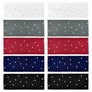 Fascia per Capelli Elastica a Maglia per Donna Uomo Fascia Sportiva Con Borchia Stella Luna in Metallo Strass Accessorio per Capelli Festival Musicale