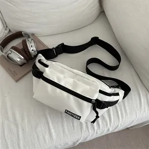 Unisex Lightweight Nylon Chest Bag Fashionable Crossbody Waist Pack Versatile Large Capacity Daily Sports Shoulder Bag