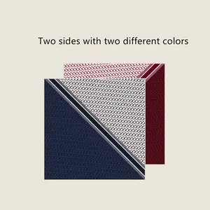 70cm double-sided velvet square scarf with geometric pattern and hand-rolled edges