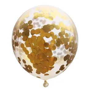 Clear latex balloon with gold foil confetti for bachelorette and bridal parties