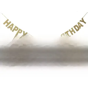 Detalle de pancarta dorada brillante Happy 20th Birthday con textura de purpurina