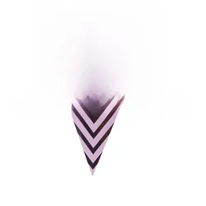 Detail of triangle pennant banner with purple and black wave patterns for party decor