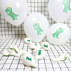 Kit de ballons dinosaure 12 pouces avec confettis verts pour décoration de fête d'enfant