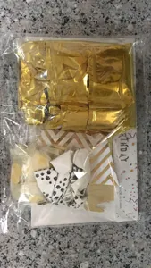 Kit de ballons d'anniversaire pour chien non gonflés avec empreintes de pattes et ballons dorés