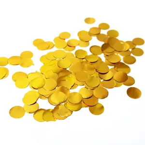 Bulk 1.5cm golden round sequins for confetti balloon and wedding party decoration