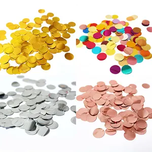 Round Metallic Sequin Confetti Balloon Filler Sparkling Table Scatter Decoration For Wedding Birthday Party Celebration Event