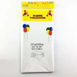 Tovaglia rettangolare in PEVA bianco riutilizzabile, 137x183cm per decorazione di feste