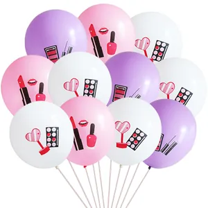 Kosmetik-Thema Latexballons mit Lippenstift-Aufdruck für eine Spa-Party-Dekoration