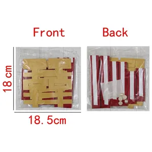 Vorder- und Rückseite der 18,5cm roten Xi-Hochzeitsaufkleber für Wanddekoration