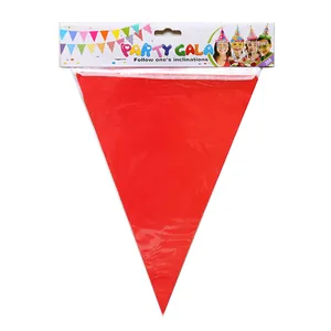 3M Red glitter triangle party bunting banner in retail packaging for celebrations