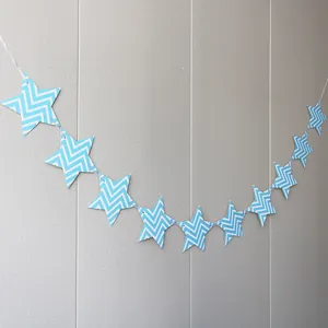 Red white blue striped star bunting banner for outdoor tent and camping decoration