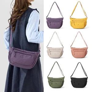 Damen Nylon Umhängetasche Große Kapazität Mehrere Fächer Wasserdicht Lässig Teigtaschentasche Für Pendeln Reise Mode Schultertasche