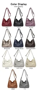 Aperçu détaillé des coloris disponibles pour le sac à bandoulière vintage multi-poches