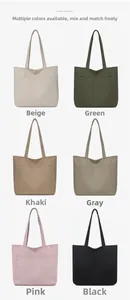 Detailed grid showing high-capacity tote bags in six colors including beige and pink