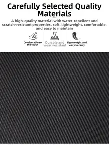 Detail of waterproof scratch-resistant Oxford fabric on lightweight travel backpack