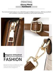 Detailed close-up of high-quality anti-oxidant gold hardware and brown leather strap