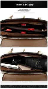 Interior view showing multiple compartments and storage capacity of the retro crossbody bag