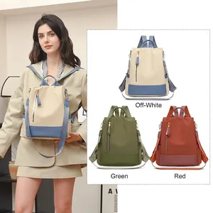 Sac à Dos Antivol Mode Femme Nylon Imperméable Grande Capacité Sac de Voyage Élégant Sac à Dos Multifonctionnel pour Femmes
