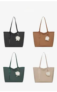Detailed grid view of high-capacity tote bags in black, brown, green and beige colors